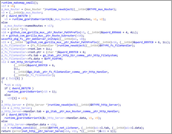 Web Service Handler Decompiler Output Setting Up the Web Server With Specific API Endpoints